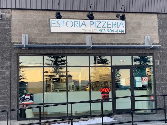 Estoria Pizzeria signature Greek-style pizza - Fresh ingredients in Calgary Douglasdale