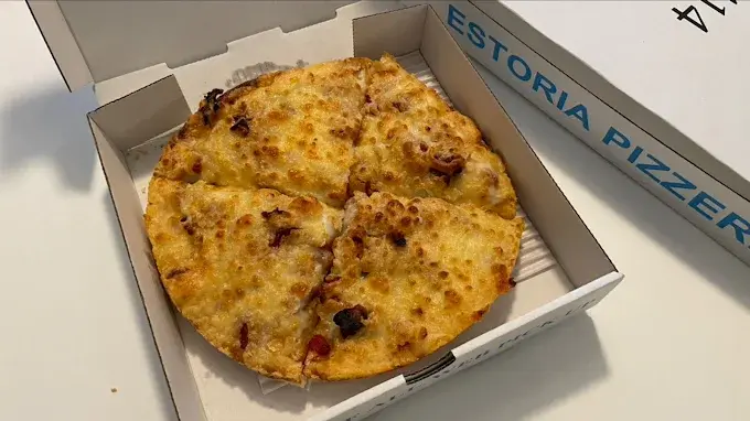 Fresh handmade pizza dough prepared daily at Estoria Pizzeria Calgary